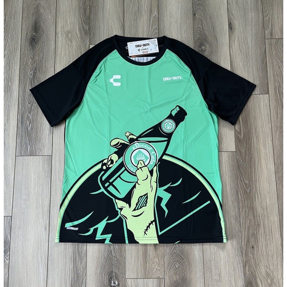Charly x Call of Duty Zombies Speed Cola 20th Anniversary Jersey CoD Mens Sz L